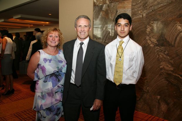 Diane and Bob Prost, St. John Vianney Student Dennys Vazquez